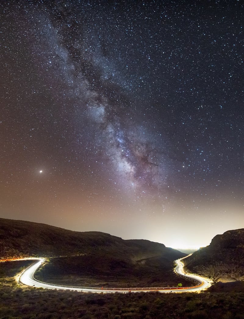 Milky Way over vineyard